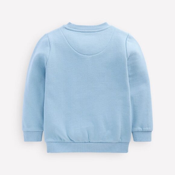 Boden Glacier Blue Cat Applique Sweatshirt NWT - Picture 2 of 5